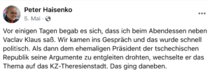 Haisenko über Konflikt mit Klaus in Anif (Screenshot FB)