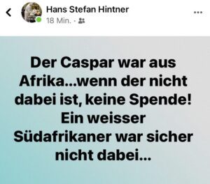 Hans Stefan Hintner: "Der Caspar war aus Afrika..."