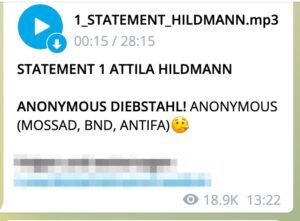 Hildmann beschuldigt "Mossad, BND, Antifa"