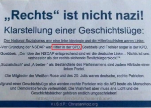 Rechtsextremer Blog "Christian Holz": "Rechts ist nicht nazi!" "Hitler in der SPD, Goebbels und Freissler sogar in der KPD"