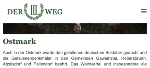 III. Weg: Heldengedenken in der Ostmark im März 2021