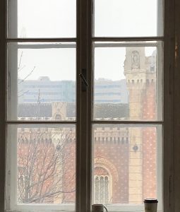 Fenster in die Vergangenheit: Blick vom Veranstaltungsort auf das HGM