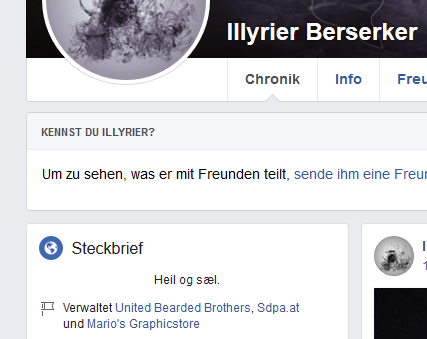 Illyrier Berserker mit "Heil og Sael"