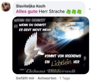 Kalenderspruch für Strache: Wenn du denkst es geht nicht mehr ... (Screenshot FB)