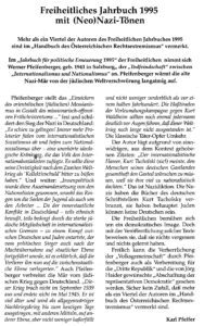 Karl Pfeifer über Werner Pfeifenberger in "Die Gemeinde"