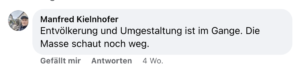 Kielnhofer: "Entvölkerung (...) ist im Gange" (Screenshot FB 18.1.22)