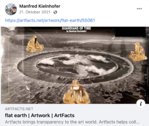 Kielnhofers "Wächter" auf der Flat Earth (Screenshot FB)