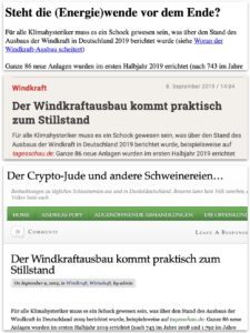 Artikel von "Klimaschwindel" zu "unzensuriert" zu "Crypto-Jude"