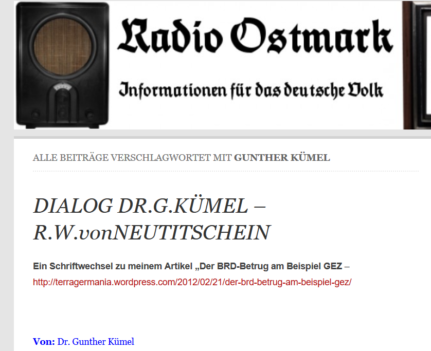 Kümel auf "Radio Ostmark"