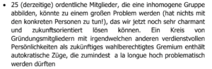 MFG: 25 ordentliche Mitglieder (Screenshot aus Schriftverkehr Todor-Kostic mit MFG-Vorstand)