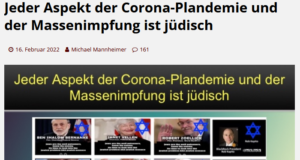 Mannheimer: "Plandemie", "Massenimpfung ist jüdisch"