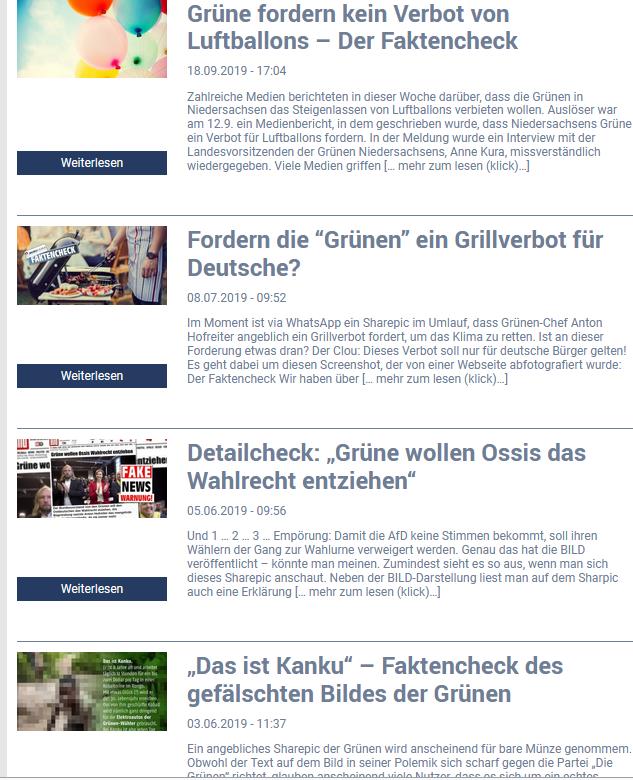 Mimikama: Fake News zu Grünen