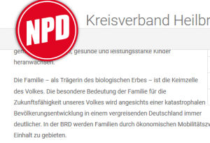 ...ebenso für die deutsche NPD (Verband Heilbronn).
