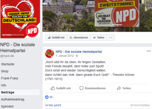 NPD mit Fake-Zitat von Körner