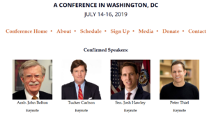 Natcon 2019 mit Tucker Carlson und Peter Thiel