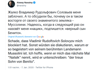 Navalny-Tweet zu Solowjow