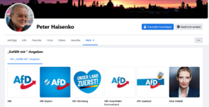 Peter Haisenko liebt die AfD (Screenshot FB)