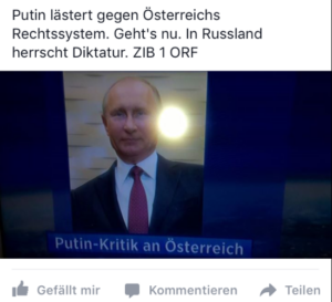 Die Putin-Kritik...