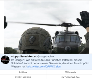 Punisher-Patch auf Bundesheer-Foto (Screenshot 27.10.21)