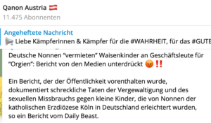 QAnon Ausria: Deutsche Nonnen vermieten Waisenkinder