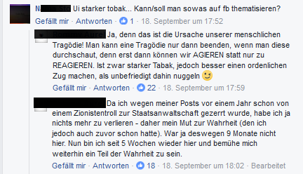 Ein "Zionistentroll" habe sie zur Staatsanwaltschaft geschleppt.