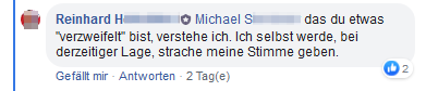 Gruppe „Sag ja zu Herbert Kickl und Norbert Hofer“: Admin Reinhard wird Strache seine Stimme geben