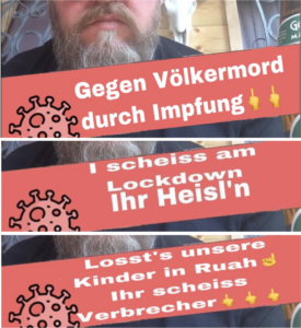 Rene H und Corona (Screenshot FB)