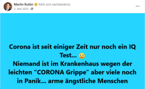 Rutter 2020: leichte Corona Grippe