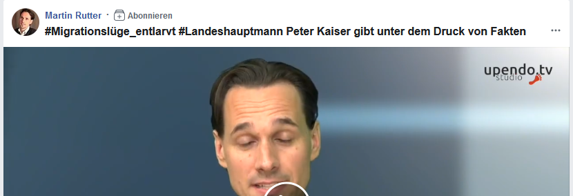 Martin Rutter: Migrationslüge des LH Kaiser (Video 2017)