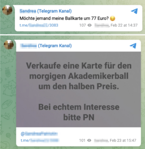 S.H. will Ballkarte loswerden (vergeblich)