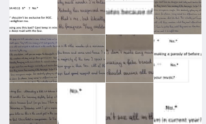 Schnipsel der Briefe, die Philip H. aus der Haft an Neonazis geschickt hat