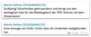 Sellner: "Großartig" zu Schnedlitz und "Gute Aussage von Hofer"