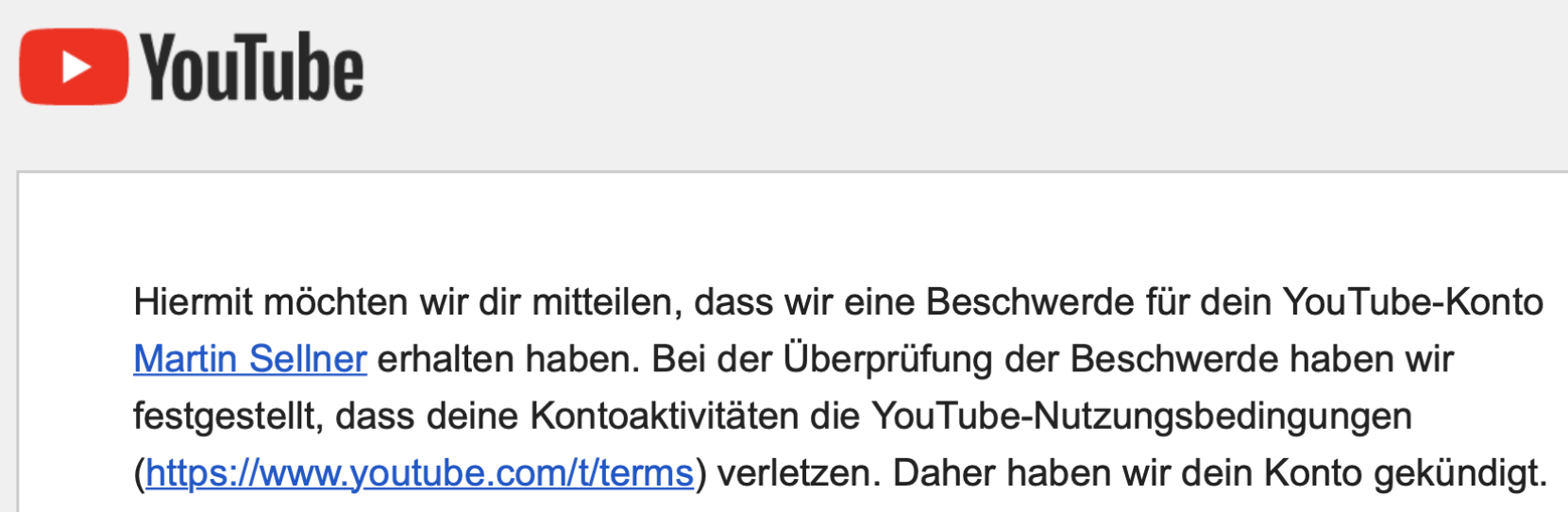 YouTube kündigt Martin Sellners Account