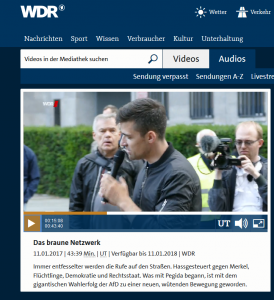 Still aus der WDR-Sendung "Das Braune Netzwerk", mit Martin Sellner und Daniel Fiß.