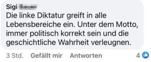 Sigi B.: "Die linke Diktatur ... geschichtliche Wahrheit verleugnen"