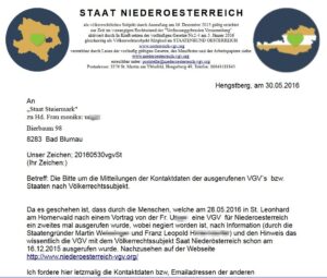 Der Staatenbund in der Krise: "Staat Niederösterreich" gegen "Staat Steiermark"