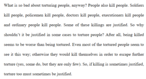 Steinhoff: "... torture too must sometimes be justified"