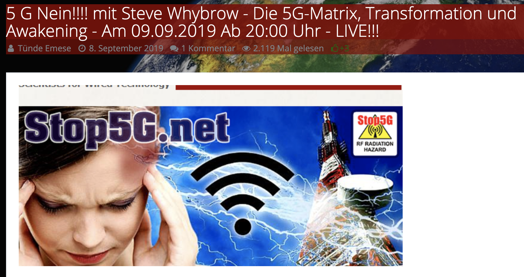 Steve Whybrow über "die 5G-Matrix, Transformation und Awakening" auf Okitalk