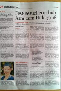 Bericht NÖN Hitlergruß beim Erdäpfelfest