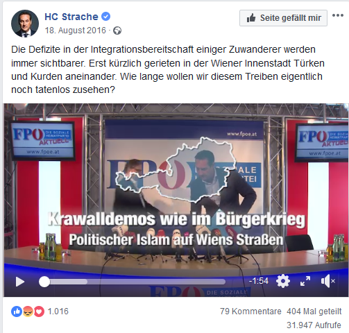 Strache: Wien "wie im Bürgerkrieg"