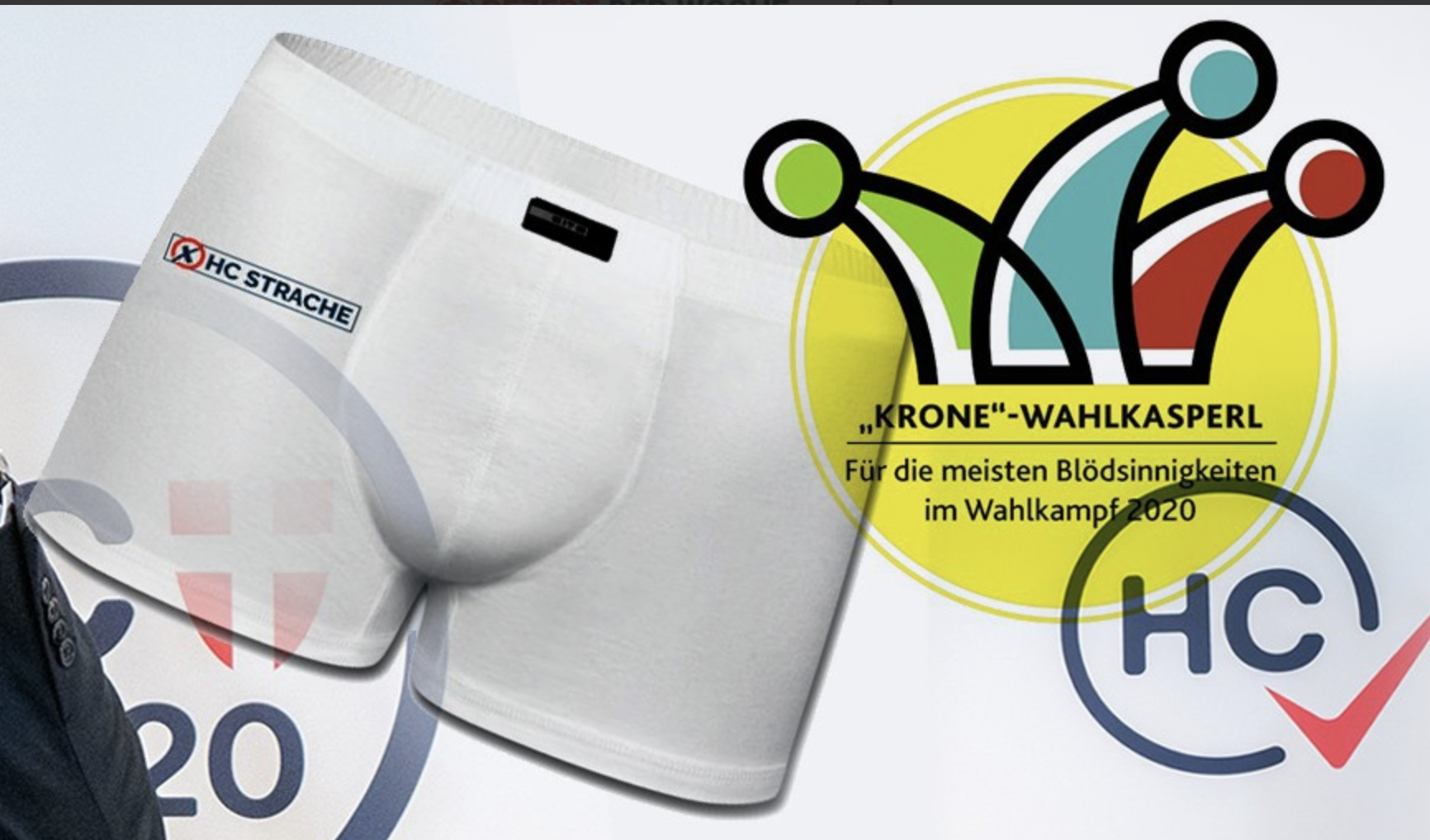Straches Fanshop erhielt von der Kronen Zeitung den "Wahlkasperl"