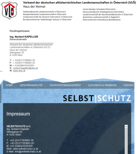 Screenshots der Seiten des VLÖ und von "Selbstschutz e.U." - mit so mancher Übereinstimmung