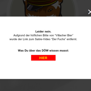 Startseite Tigurina mit Link auf eine Presseaussendung der "Aula"