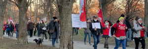 Tiroler bei der Demo am 6.3.21 im Wiener Prater (© SdR)