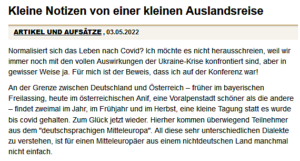 Václav Klaus über seine Teilnahme bei der frisch lackierten "Zukunftswerkstatt" in Anif (Screenshot Website Klaus)