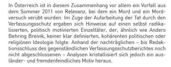 Verfassungsschutzbericht 2011 zum "Breivik von Traun"