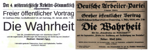 Vergleich von Harald Z.s Arbeiterstammtisch und dem Original 1933.