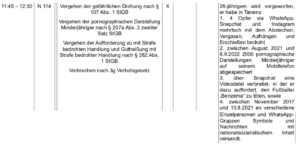 Prozessankündigung Verhandlungskalender LG Innsbruck