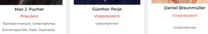 Vorstand der "Union Souveränität" (Screenshot Website): lauter "Untenehmer"