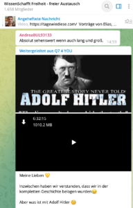 Hitler-Huldigungsvideo in Leppes TG-Gruppe: "„Solange sich niemand beschwert darf dort jeder schreiben und diskutieren.“